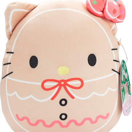 Squishmallows Original 8-Inch Hello Kitty Gingerbread Cookie - Official Jazwares Sanrio Christmas Plush - Collectible Soft & Squishy Stuffed Animal Toy- 2025 Limited Edition Gift for Kids,Girls & Boys