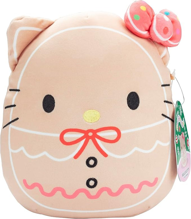Squishmallows Original 8-Inch Hello Kitty Gingerbread Cookie - Official Jazwares Sanrio Christmas Plush - Collectible Soft & Squishy Stuffed Animal Toy- 2025 Limited Edition Gift for Kids,Girls & Boys