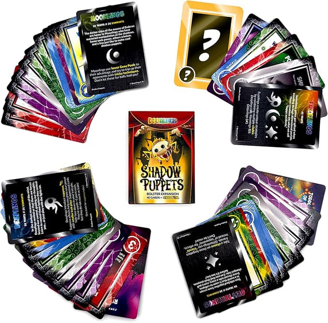Shadow Puppets Bolster Expansion for Doomlings - Introducing 40 New Cards & Four Haunting New Species of Doomlings: Deeplings, Glitterlings, Moonlings, and Fuzelings (40 Card Bolster Pack)