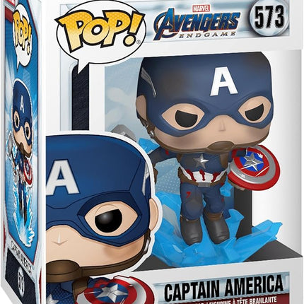 Funko Pop! Marvel Avengers Endgame 2-Pack Bundle – Captain America with Broken Shield & Mjolnir and Iron Spider with Nano Gauntlet