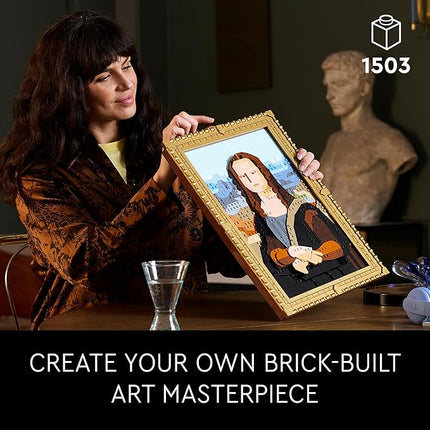 LEGO Art Mona Lisa Building Set - Leonardo da Vinci Wall Display, Ages 18+ - DIY Crafts for Men, Women - Great for Puzzle and Art Lovers - Birthday Gift Idea - Includes Detachable Frame - 31213