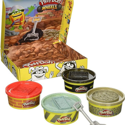 Play-Doh Wheels Buildin' Compound 4-Pack Bundle of Extra Large Cans, 4 Non-Toxic Colors