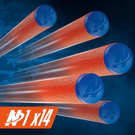 Nerf Loadout Shadowspeed Recon Blaster, 14-Dart Storage Attachment Accessory, 6-Dart Revolving Cylinder, 14 Nerf N1 Darts, Kids Toys & Gifts, Ages 8+