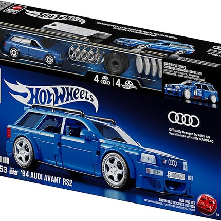 Mattel Brick Shop Hot Wheels Audi Avant RS2 Building Toy Kit 253 pc for Collectors