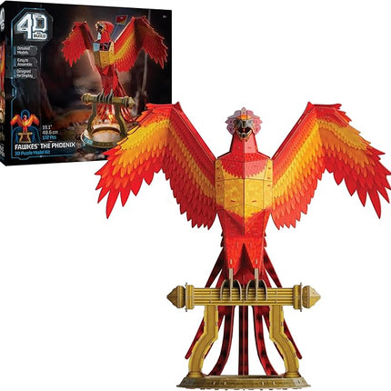4D Build, Harry Potter Fawkes Phoenix 3D Model Kit with Stand, Harry Potter Collectibles & Desk Décor, Adult Puzzle, Building Toys, 172 Pieces, 3D Puzzles, Gift Ideas for Ages 12 & Up