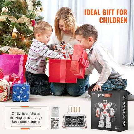 VEVOR RC Robot Toys for Kids, Battle Mode Programmable Remote Control Smart Robot with Bullets, Interactive Walking Dancing Robot for Age 3+ Year Old Boys Girls Birthday Gift Present