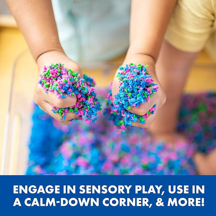 Educational Insights Pluffle® 4-Pack - Sensory Bin Foam Set, No Mess Alternative to Sand Toys & Slime for Toddlers at Home or in The Classroom, Fun Sensory Table Filler, Gift for Kids Ages 3+