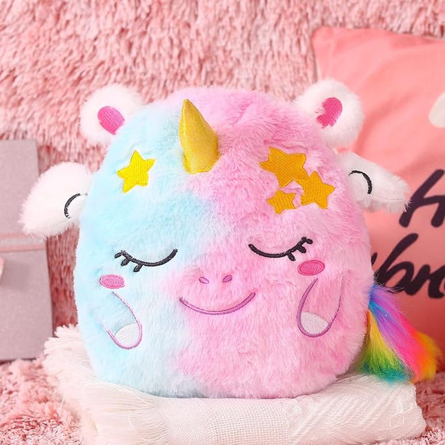 G.C 2 in 1 Plush Unicorn Stuffed Animal & Hoodie - Unicorn Gifts for Girls & Kids, Rainbow Plushie Soft Pillow, Birthday Gift for Toddlers Girls 3+ Years
