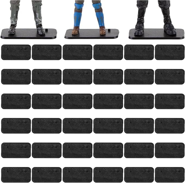 SIXPOINTS 36 Pieces Multi-PEG 6 inch Action Figure Display Stand Base,Model Support Stand Compatible with 1/12 Scale Star Wars Black Series Figure Toy