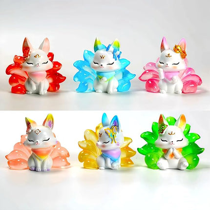 Nine-Tailed Demon Fox Blind Box Popular Mystery Boxes Collectible Action Figure Toys Random Style Goodie Treat Boxes Party Favors Gifts