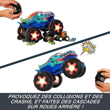 Hot Wheels Monster Trucks 1:15 Scale Mega-Wrex Alive Battery-Powered RC Vehicle with Lights & Sounds