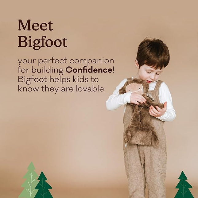 Slumberkins Bigfoot Snuggler & 2 Board Books Complete Set Bundle | Soft Plush Toy for Ages 0+ | Enhances Self-Esteem & Positive Relationships (Bigfoot Snuggler Plush + 2 Board Books)