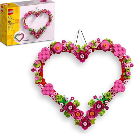 LEGO Heart Ornament Building Toy Set - Fun Arts and Crafts Idea for Girls and Boys, Ages 9+ - Gift for Kids - Display on The Wall as Home Decoration - 40638