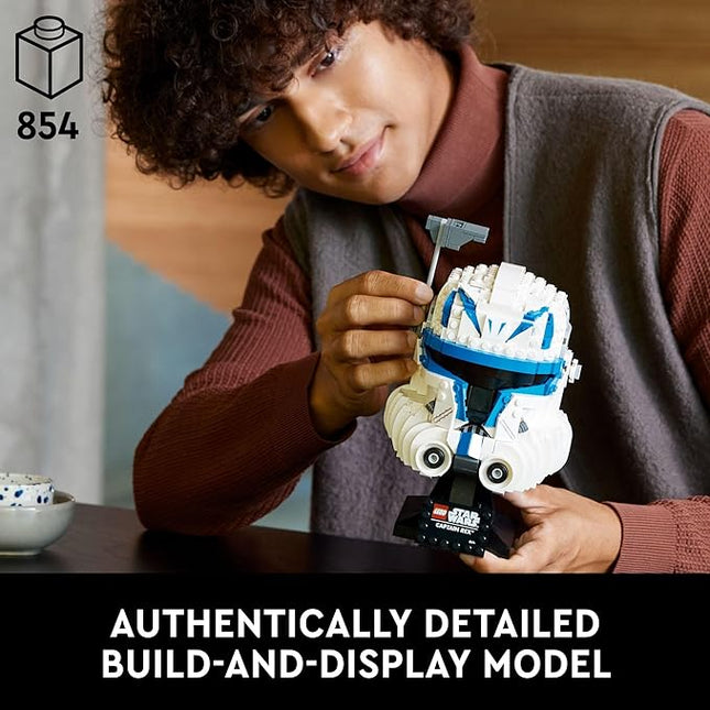 LEGO Star Wars Captain Rex Helmet Building Set, The Clone Wars Collectible Model for Adults, Star Wars Memorabilia, 75349