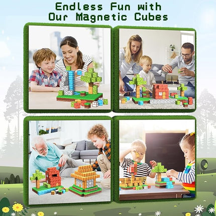 Magnetic Blocks Toys,3D Magnetic Building Toys Blocks Game Set,100PCS Construction Toys for Kids Ages 3+,STEM Sensory Educational Stacking Magnet Blocks, Christmas Birthday Gifts for Boys Girls