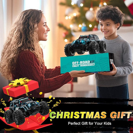Remote-Control-Car, 2.4GHz High Speed Rc Cars Truck, Offroad Monster Hobby Racing Car with LED Cool Bodylight and Rechargeable Battery, Toy Gifts 3 4 5 6 7 8 Year Old Boys Girls Kids