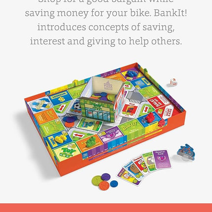 SimplyFun BankIt! - Money Game for Kids - Learn to Save, Spend, Donate, Earn Bank Interest and More - Game for Kids Ages 8 and Up, 1 to 4 Players