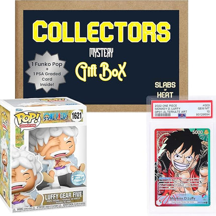One Piece Collector's Mystery Gift Box: Funko Pop! & PSA Graded Card│ONE PSA Graded One Piece Card & ONE Authentic One Piece Funko Pop │Ideal Gift for Collectors & Fans│by Slabs of Heat