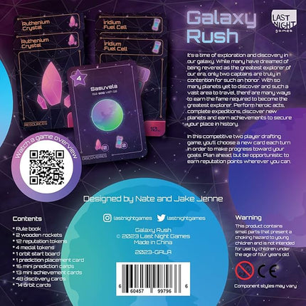Galaxy Rush | 2 Player Strategic Card Game with Engine Building, Set Collection, Card Drafting and Racing