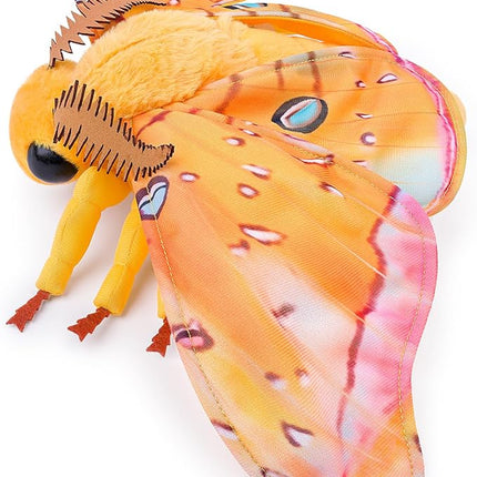 Head Hawkmoth Plush, Simulation Hawkmoth Stuffed Animals -10 inches, Moth Plushie Model Collction, for Moth Lovers, Kids, Yellow，S