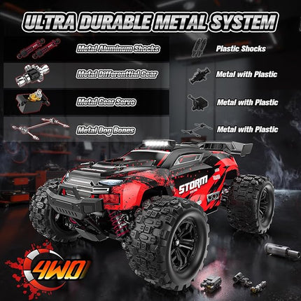 1:18 RC Cars, 2.4GHz 4WD High Speed 40 KM/H Remote Control car with Drift Wheel, All Terrain Off Road Monster Truck RC Drift Car with Gyro for Adults Boys 8-12