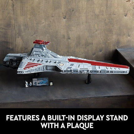 LEGO Star Wars Venator-Class Republic Attack Cruiser, Ultimate May The 4th Collectibles, Series Building Set with Captain Rex Minifigure, Star Wars Fan Gift, Stress Relief Clone Wars Activity, 75367