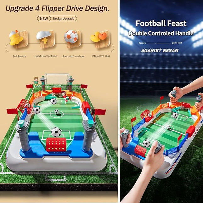COUOMOXA Soccer Board Game for Kids: Mini Foosball Table Game - Interaction Soccer Toys for 3 4 5 6 7 8-12 Year Old Indoor Family Playroom Party - Perfect Birthday Sports Gift for Boys Girls