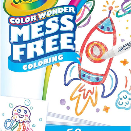 Crayola Color Wonder Mess Free Coloring Pages (50ct), Create Your Own Coloring Pages, Blank Color Wonder Refill, Toddler Toys & Gifts