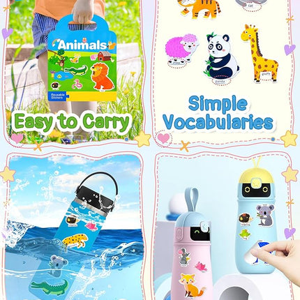 Benresive Reusable Sticker Books for Kids 2-4, Sticker Books for Toddlers 1-3 2-4, Toddler Travel Toys Activities Crafts Gifts - Animal