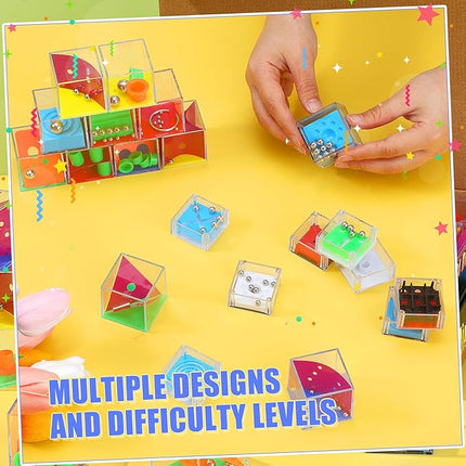 Lenwen 48 Pieces Brain Teaser Puzzles Cubes mini Puzzle Party Favors Goodie Bags Stuffers Games Challenge Decompression for Adults(Cute Style)