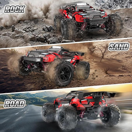 1:18 RC Cars, 2.4GHz 4WD High Speed 40 KM/H Remote Control car with Drift Wheel, All Terrain Off Road Monster Truck RC Drift Car with Gyro for Adults Boys 8-12