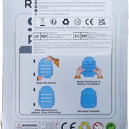 16-Piece Rotating Puzzles for Kids 4-6, Toddlers Puzzles 2-4, Road Trip, Airplane Activities Game, Travel Toys - Brain Teaser, Fine Motor Skills - Birthday Gifts Boys & Girls - Animals