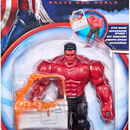 Marvel Avengers Epic Hero Series Captain America: Brave New World Red Hulk Action Figure, 4-Inch Super Hero Toys for Kids Ages 4+