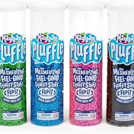 Educational Insights Pluffle® 4-Pack - Sensory Bin Foam Set, No Mess Alternative to Sand Toys & Slime for Toddlers at Home or in The Classroom, Fun Sensory Table Filler, Gift for Kids Ages 3+