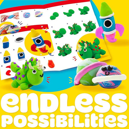 Play-Doh Brand Multicolor Air Dry Clay Bucket, 40 oz, 5 Colors, Paintable Clay Lightweight & Crumble-Free Sculpting Clay, Arts and Crafts Supplies, Kids Craft Material