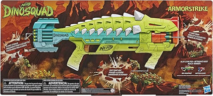 Nerf DinoSquad Armorstrike Dart Blaster, 8-Dart Drum, 16 Nerf Elite Darts, Anklyosaurus Dinosaur Design, Toys for 8 Year Old Boys and Girls and Up