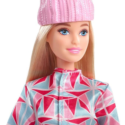 Barbie Snowboarder Fashion Doll, Winter Sports Theme with Blonde Hair, Jacket, Pants & Snowboard Accessories