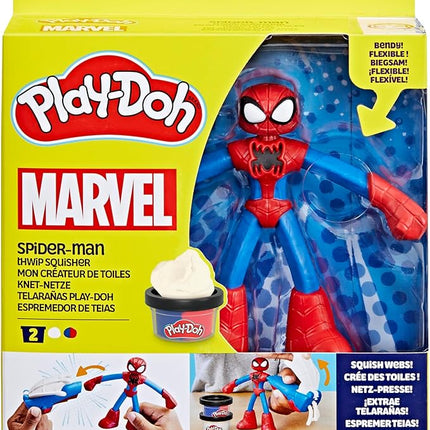 Play-Doh Marvel Spider-Man Thwip Squisher Set with Bendy Action Figure, Imagination Toys for 4 Year Old Boys and Girls and Up