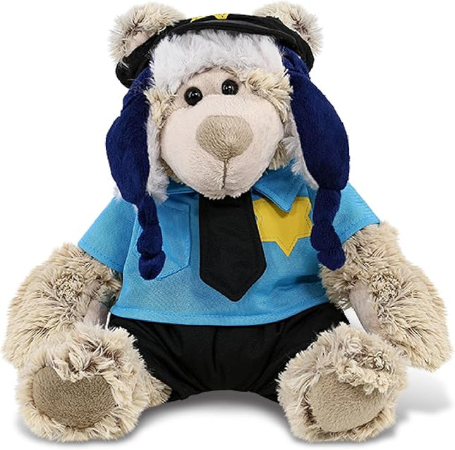 DolliBu Polar Bear Police Officer Super Soft Plush Toy - Soft Polar Bear Cop Stuffed Animal Dress Up with Cute Cop Uniform and Cap Outfit - Gift with Personalization - 10 Inches