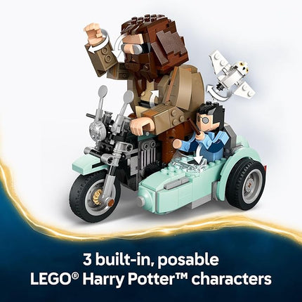 LEGO Harry Potter Hagrid & Harry's Motorcycle Ride Building Toy - Kids Motorcycle Toy for Boys and Girls, Harry Potter Fans, Ages 9+ - Gift Idea for Birthdays - 76443
