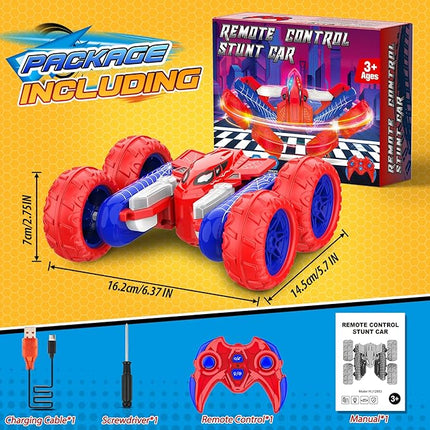 Remote Control Car Toys: Double Sided RC Cars Outdoor Toy for 4 5 6 7 8 9 10 Year Old Boys Girls Ages 5-7 Christmas Birthday Gifts Stocking Stuffers for Grandkids Rechargeable Upright Stunt Car