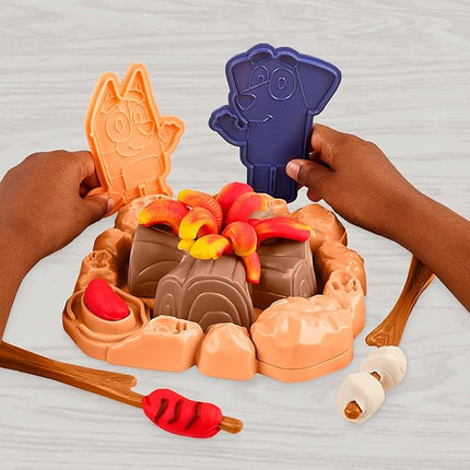 Play-Doh Bluey Goes Camping Playset with Campfire Themed Tools, Kids Arts and Crafts Toys for Girls and Boys 3 Years & Up (Amazon Exclusive)