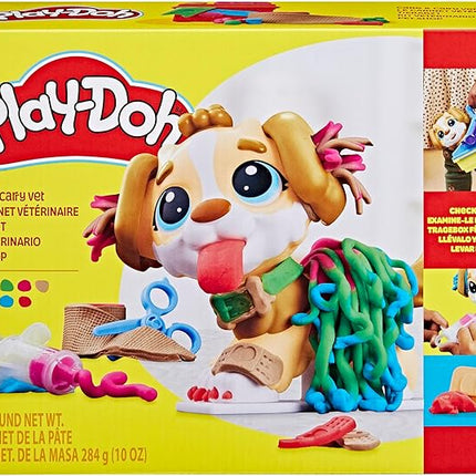 Play-Doh Care 'n Carry Vet Playset for Kids 3 Years and Up with Toy Dog, Storage, 10 Tools, and 5 Modeling Compound Colors, Non-Toxic