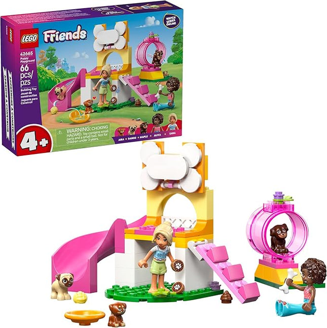 LEGO Friends Puppy Playground Pretend Play Building Toy - Creative Storytelling Playset for Girls & Boys, Ages 4+ - Includes 3 Dog Toys, & 2 Minidolls - Gift Idea for Birthdays & Pet Lovers - 42665