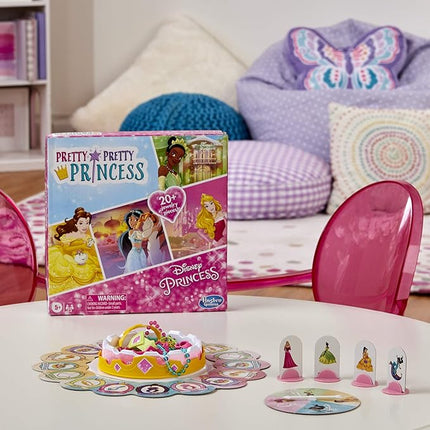 Hasbro Gaming Pretty Pretty Princess: Edition Board Game Featuring Disney Princesses, Jewelry Dress-Up Game for Kids Ages 5 and Up, for 2-4 Players (Amazon Exclusive)
