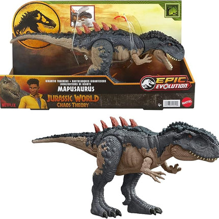 Mattel Jurassic World Gigantic Trackers Action Figure, Mapusaurus Dinosaur Toy with Mega Bite Rampage Attack, Evolution Back Spikes & Digital Play
