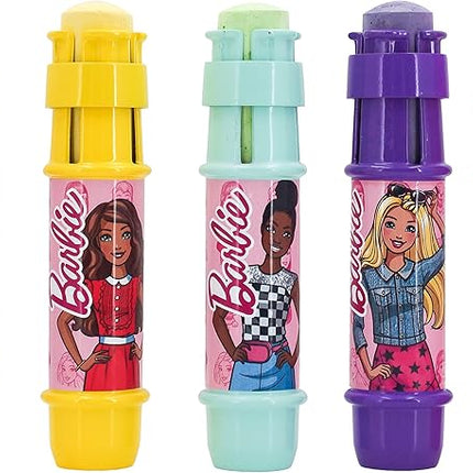 Sunny Days Entertainment Barbie Jumbo Chalk Holders | 5 Chalk Sticks with Holders for Kids | Barbie Outdoor Toys