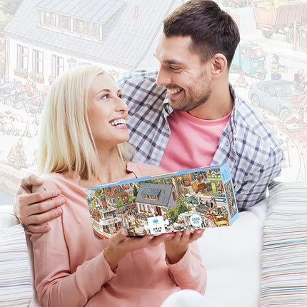 MOMIBOOK Puzzles for Adults 1000 Piece Jigsaw Puzzles of Let's Go! Set Sail, Painting Image Difficult Challenging Hard Impossible Puzzle, Cute Funny Toys & Games Christmas Birthday Gifts