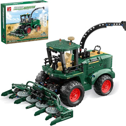Technic Tractor Building Block Set,Farm Truck & Harvester Building Toys with Moveable Grain Head,Stem Construction Vehicles Model,Birthday Gift for Adults Boys Age 8-12(1162Pcs)