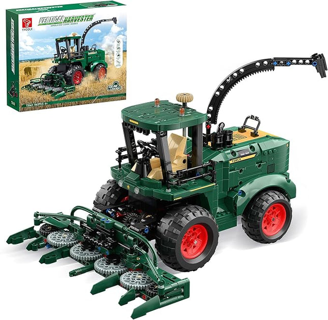 Technic Tractor Building Block Set,Farm Truck & Harvester Building Toys with Moveable Grain Head,Stem Construction Vehicles Model,Birthday Gift for Adults Boys Age 8-12(1162Pcs)